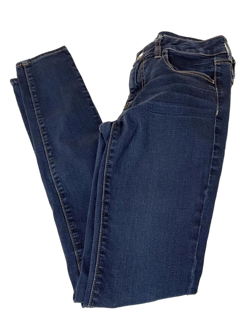 Y2K American Eagle Women’s 6 LONG Jeans Jegging Dark Wash Super Stretch Blue